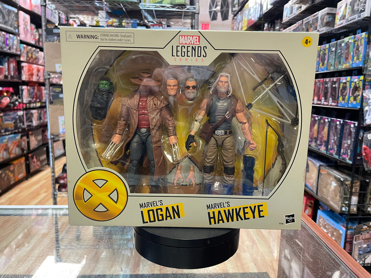 Logan & Hawkeye (Marvel Legends, Hasbro) **SEALED** product image 1, provided for visual reference and product detail review