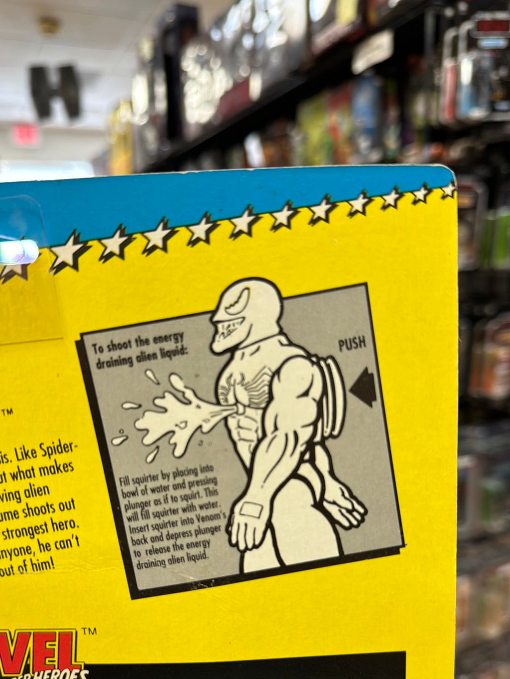 Squirt Alien Venom (Vintage Marvel Superheroes, ToyBiz) Sealed product image 7, provided for visual reference and product