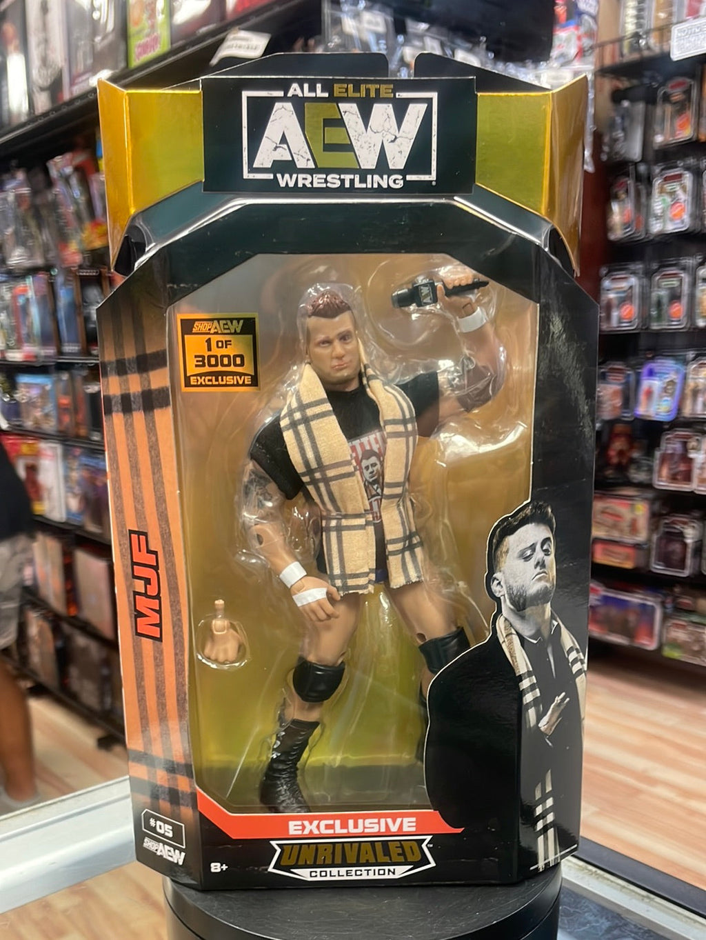 MJF Exclusive Chase 1 of 3000 (Jazwares, AEW All Elite Wrestling) product image 1, provided for visual reference and product