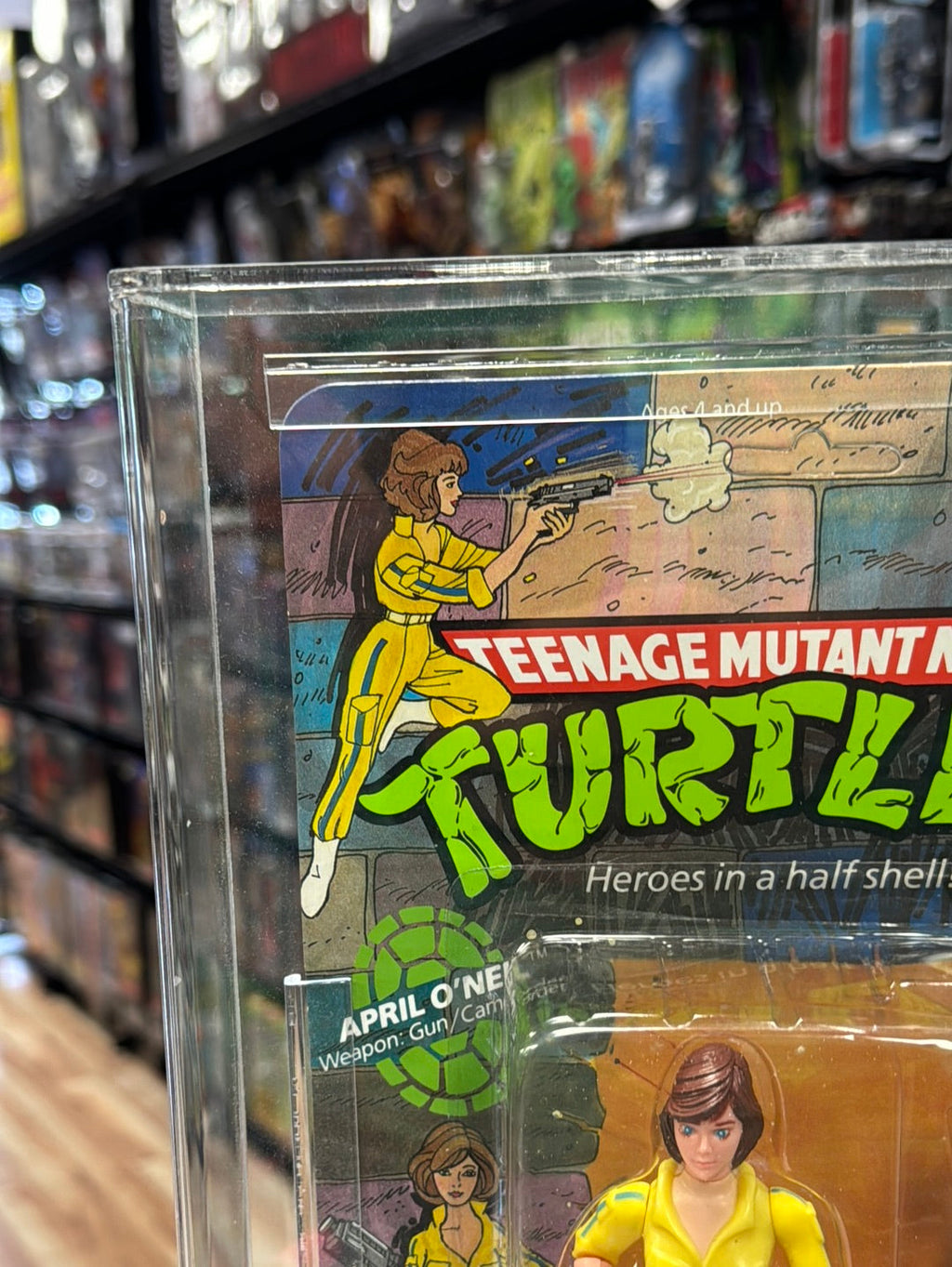 April O’Neil 10 Back No Press (Vintage TMNT Ninja Turtles, Playmates) *CAS Graded 80* product image 2, provided for visual
