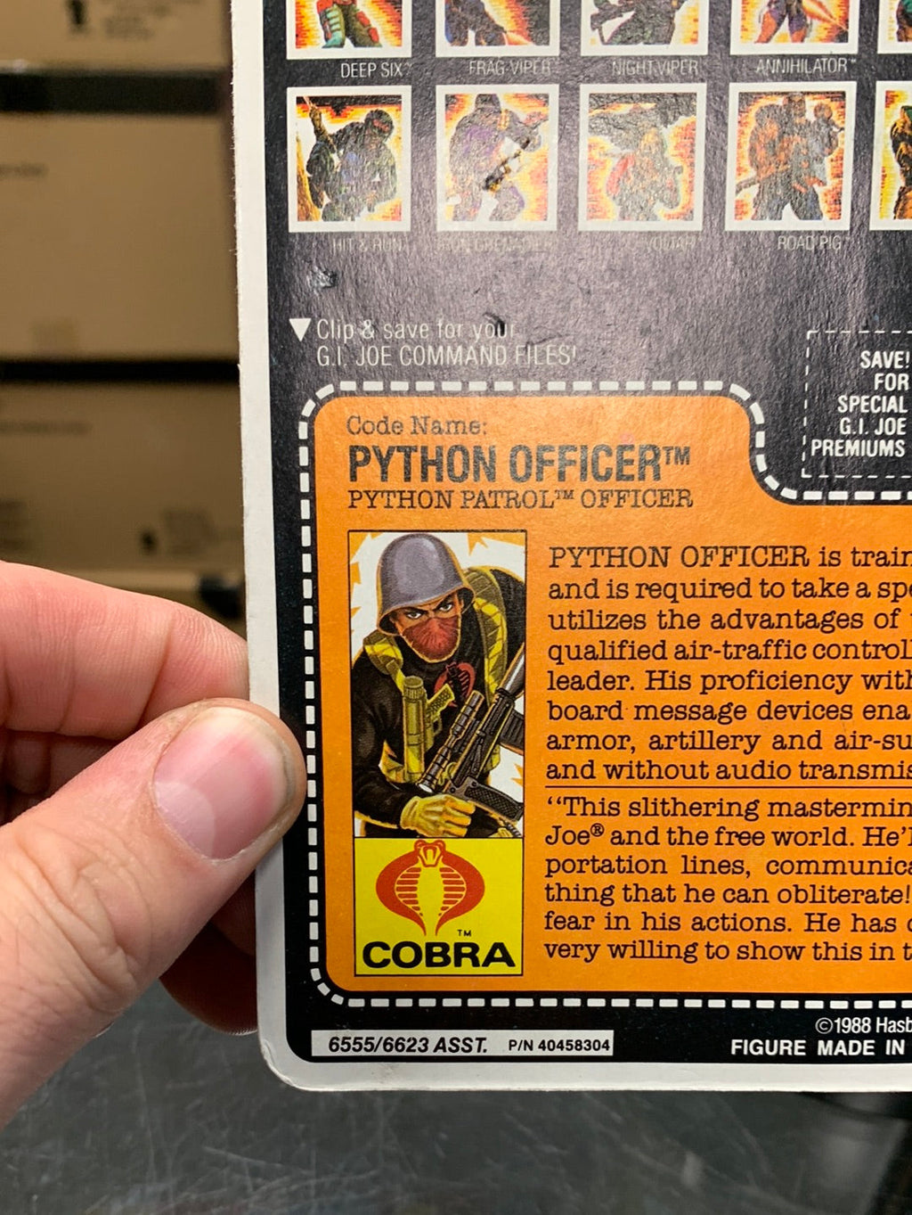 Python Patrol Python Patrol Officer (Vintage GI Joe, Hasbro) Sealed product image 17, provided for visual reference and