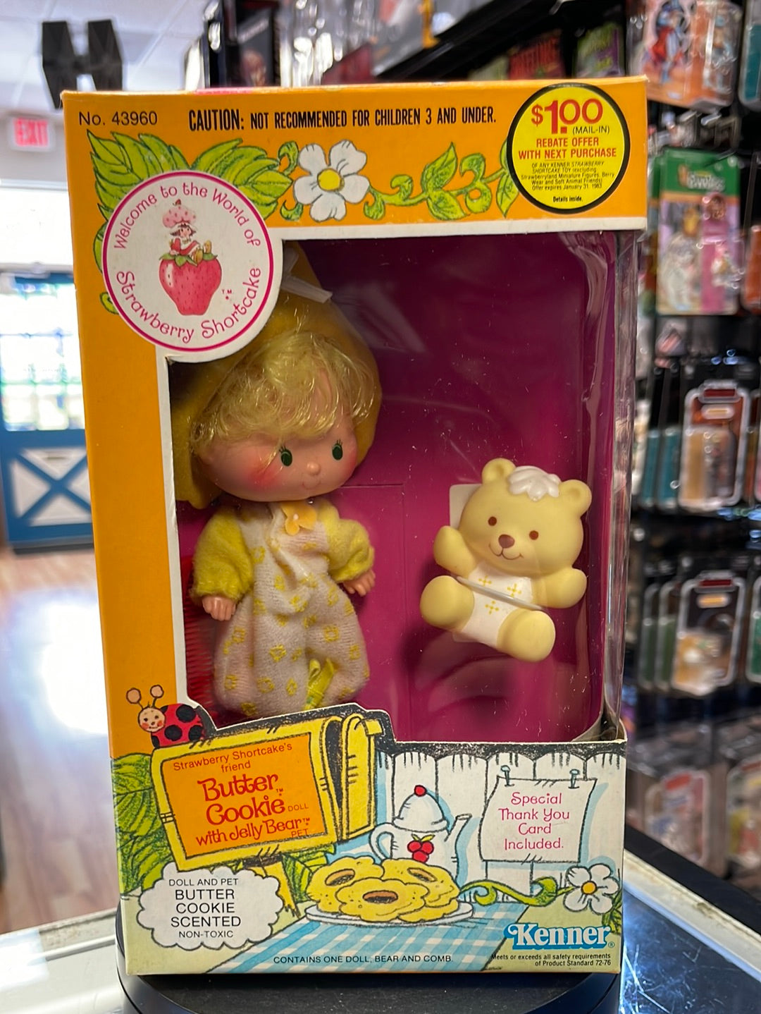 Butter Cookie with Jelly Bear (Vintage Strawberry Shortcake, Kenner) Open Box product image 1, provided for visual reference
