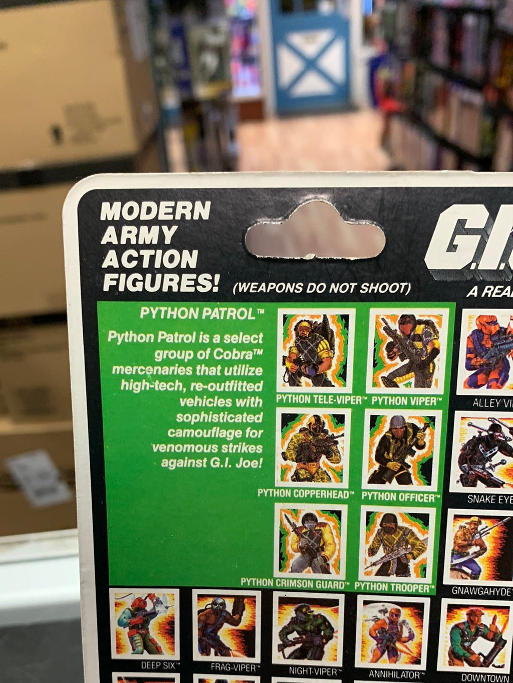 Python Patrol Python Patrol Officer AA (Vintage GI Joe, Hasbro) Sealed product image 15, provided for visual reference and