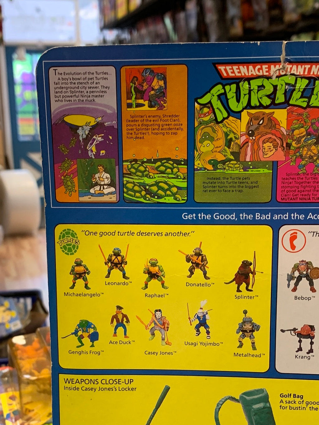 Caset Jones 19 Back 0085 (Vintage TMNT Ninja Turtles, Playmates) Sealed product image 14, provided for visual reference and