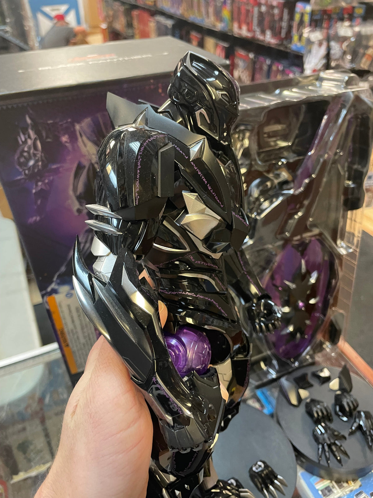 Black Panther Die-Cast AC05-D55 1/6 Scale Marvel Avengers MechStrike, Hot Toys) COMPLETE product image 6, provided for
