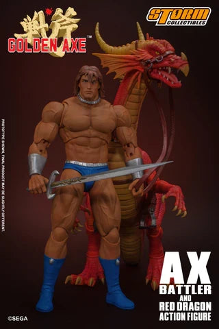 Ax Battler & Red Dragon 1/12 Scale Action Figure (Golden Axe, Storm Collectibles) product image 3, provided for visual
