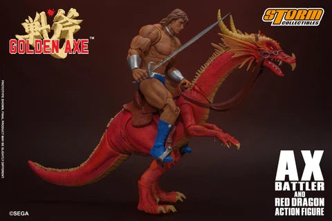 Ax Battler & Red Dragon 1/12 Scale Action Figure (Golden Axe, Storm Collectibles) product image 5, provided for visual