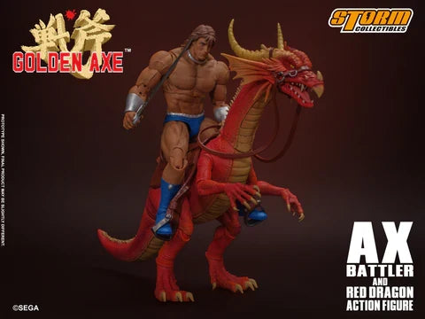 Ax Battler & Red Dragon 1/12 Scale Action Figure (Golden Axe, Storm Collectibles) product image 6, provided for visual