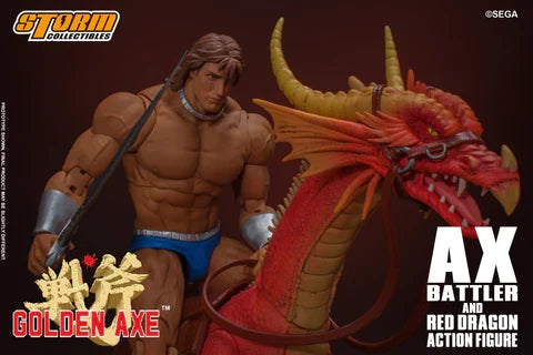 Ax Battler & Red Dragon 1/12 Scale Action Figure (Golden Axe, Storm Collectibles) product image 7, provided for visual