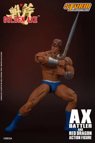Ax Battler & Red Dragon 1/12 Scale Action Figure (Golden Axe, Storm Collectibles) product image 8, provided for visual