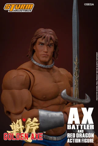 Ax Battler & Red Dragon 1/12 Scale Action Figure (Golden Axe, Storm Collectibles) product image 9, provided for visual