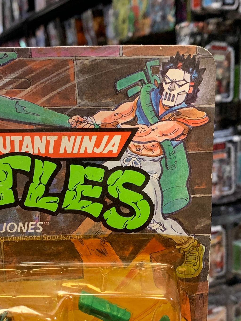 Caset Jones 19 Back 0085 (Vintage TMNT Ninja Turtles, Playmates) Sealed product image 3, provided for visual reference and