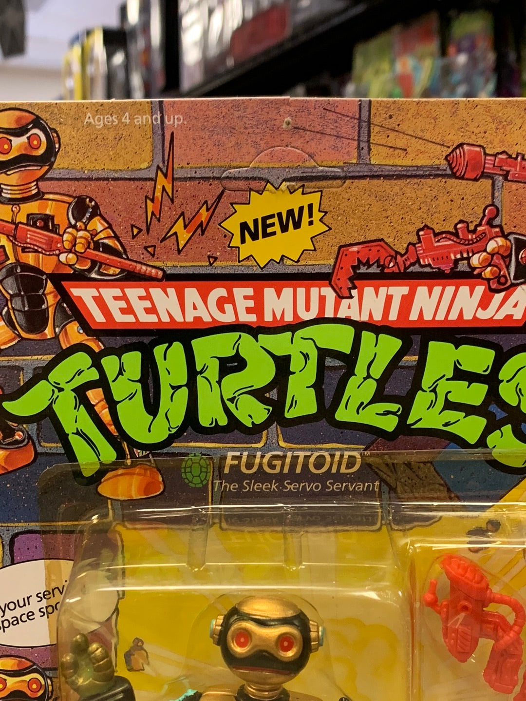 Fugitoid 24 Back 0089 (Vintage TMNT Ninja Turtles, Playmates) Sealed product image 3, provided for visual reference and