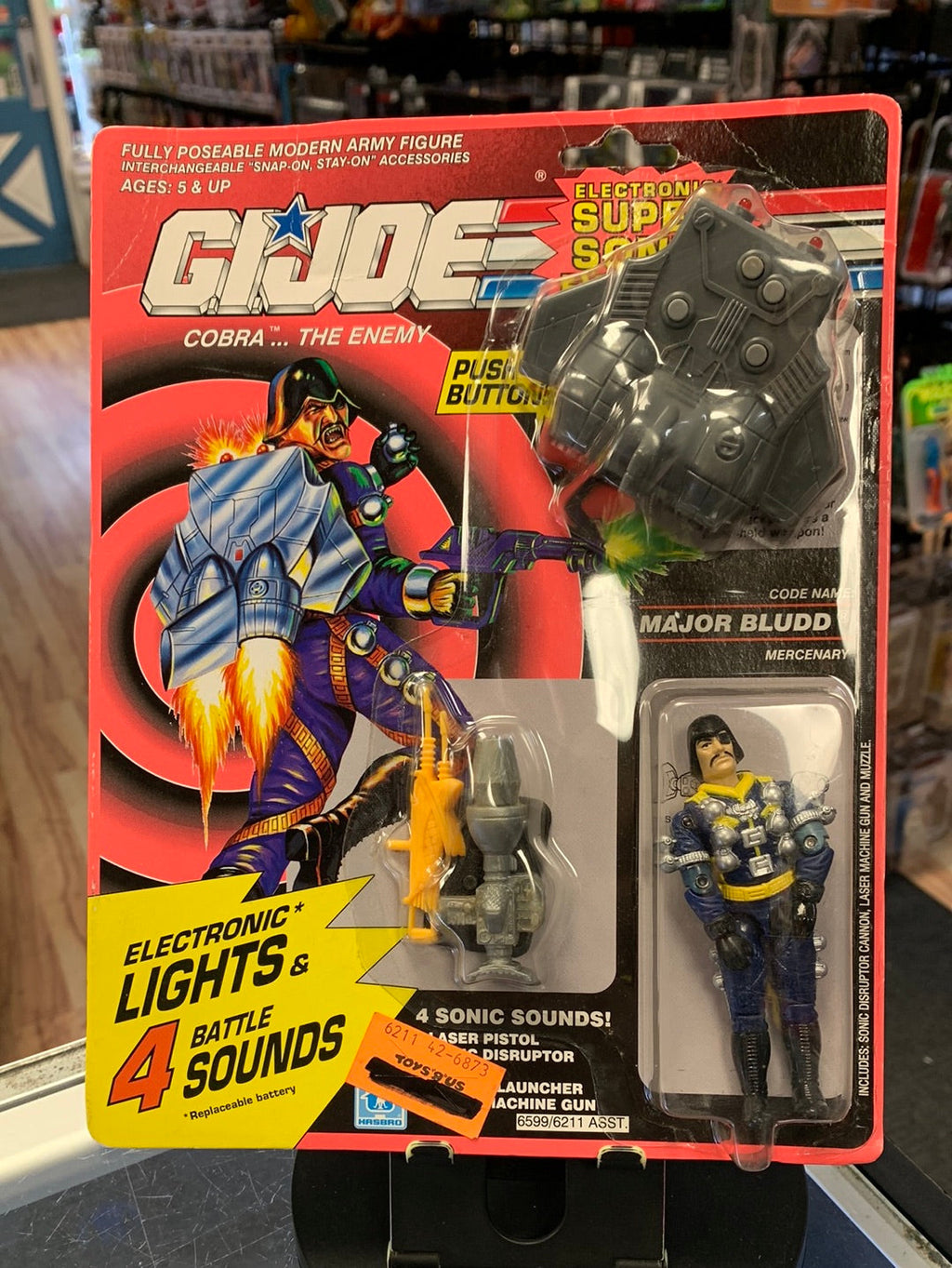 Sonic Fighters Major Bludd (Vintage GI Joe, Hasbro) Sealed product image 1, provided for visual reference and product detail