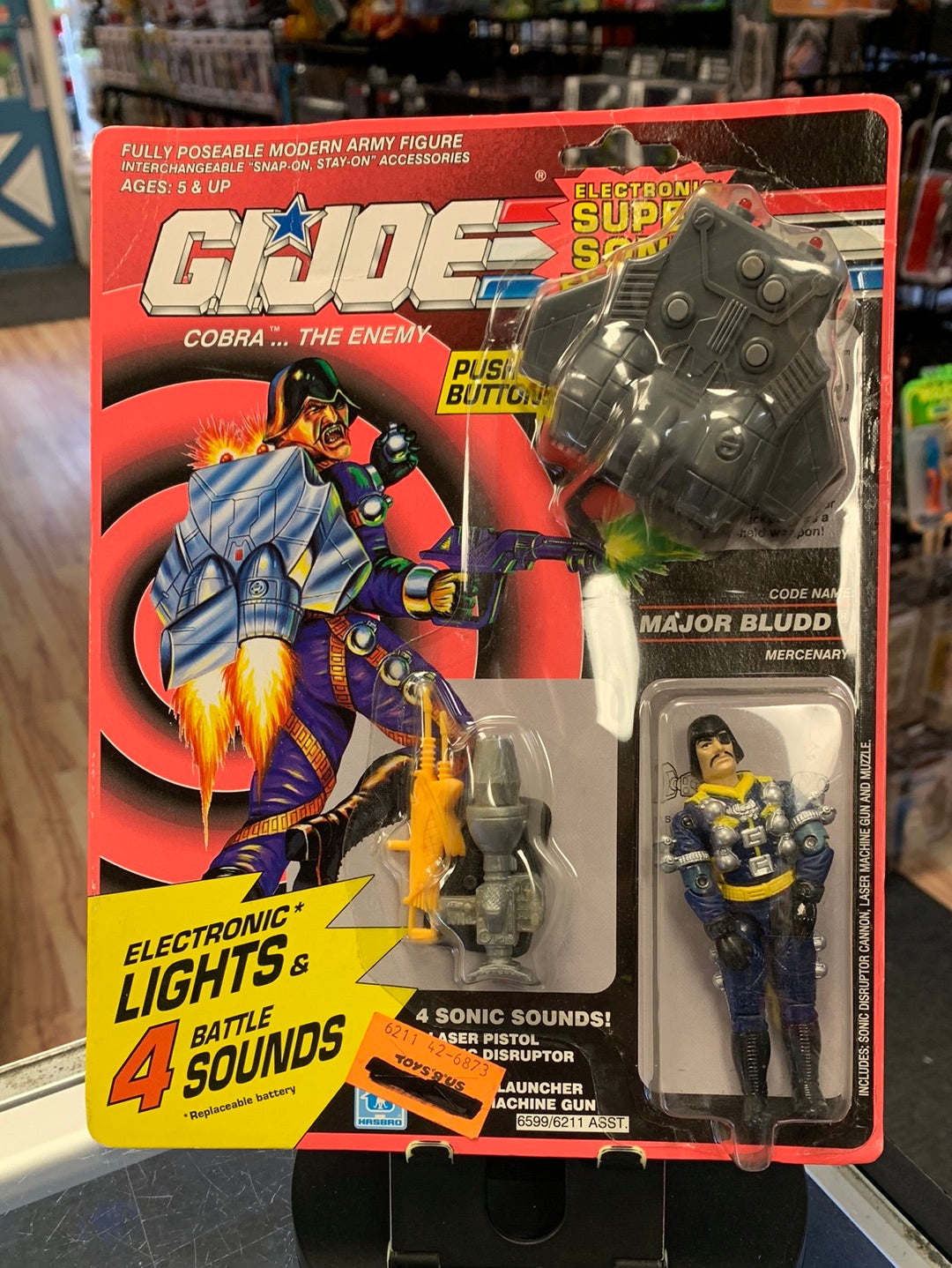 Sonic Fighters Major Bludd (Vintage GI Joe, Hasbro) Sealed product image 1, provided for visual reference and product detail