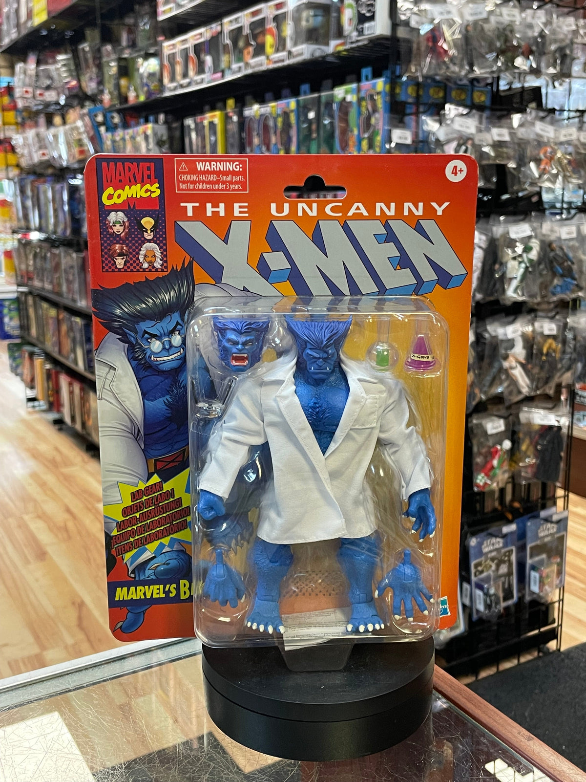 Marvel’s Beast Retro Card (X-Men, Marvel Legends, Hasbro) SEALED product image 1, provided for visual reference and product