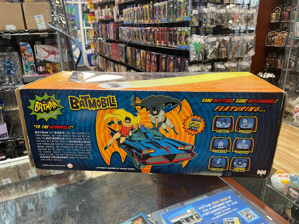 Batmobile with Batman & Robin (Mattel, Batman Classic) **SEALED** product image 6, provided for visual reference and product