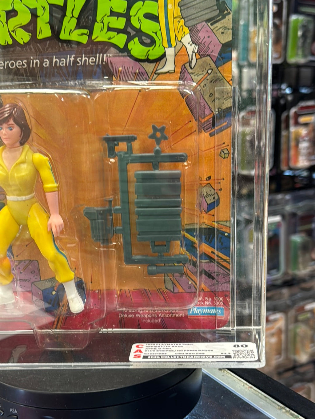 April O’Neil 10 Back No Press (Vintage TMNT Ninja Turtles, Playmates) *CAS Graded 80* product image 4, provided for visual