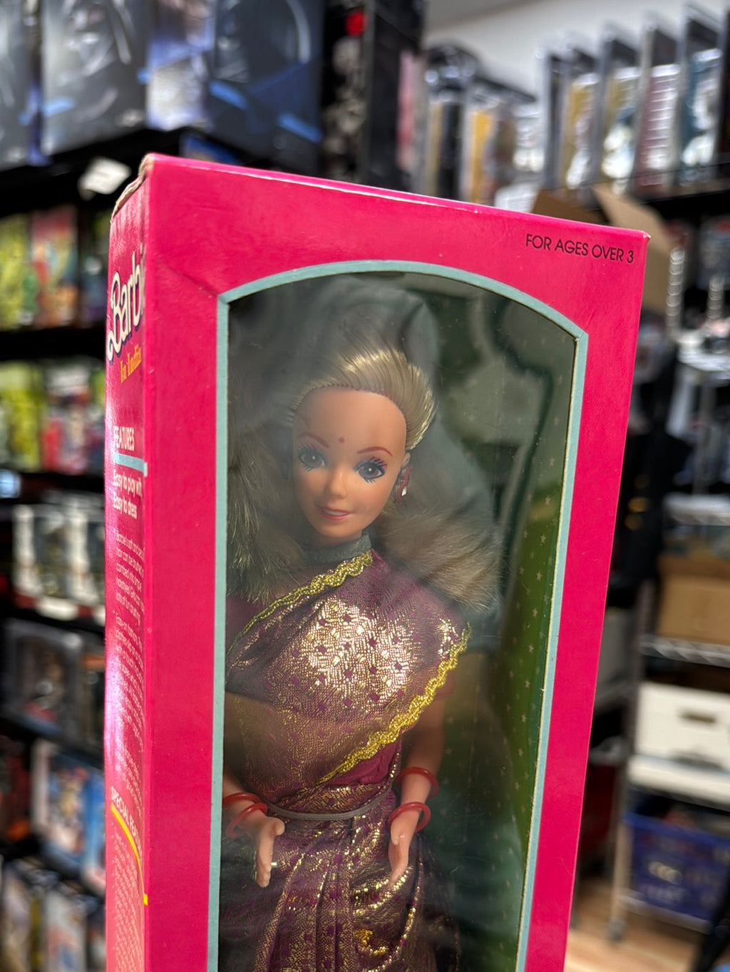 Purple Dress Barbie In India 9910 (Vintage Barbie, Leo Mattel) product image 2, provided for visual reference and product