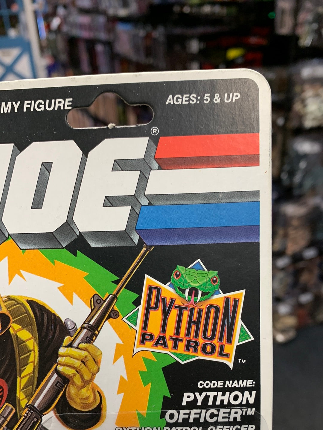Python Patrol Python Patrol Officer AA (Vintage GI Joe, Hasbro) Sealed product image 2, provided for visual reference and