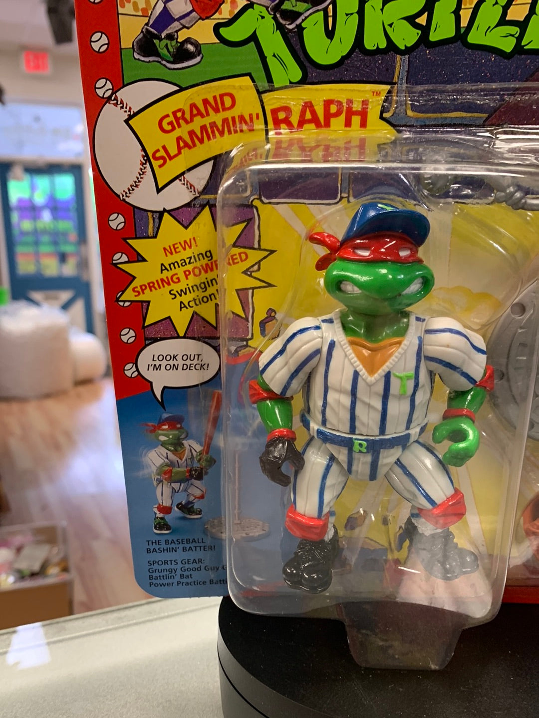 Grand Slammin Raphael 0132 (Vintage TMNT Ninja Turtles, Playmates) Sealed product image 4, provided for visual reference and