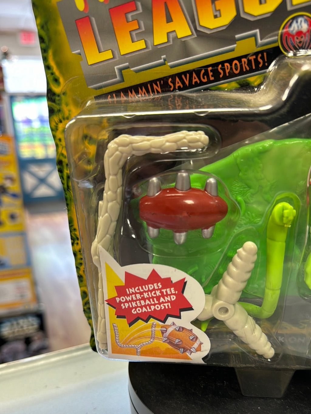 Razor Kidd with Tail Whippin Kicks (Vintage Mutant League, Galoob) Sealed product image 5, provided for visual reference and