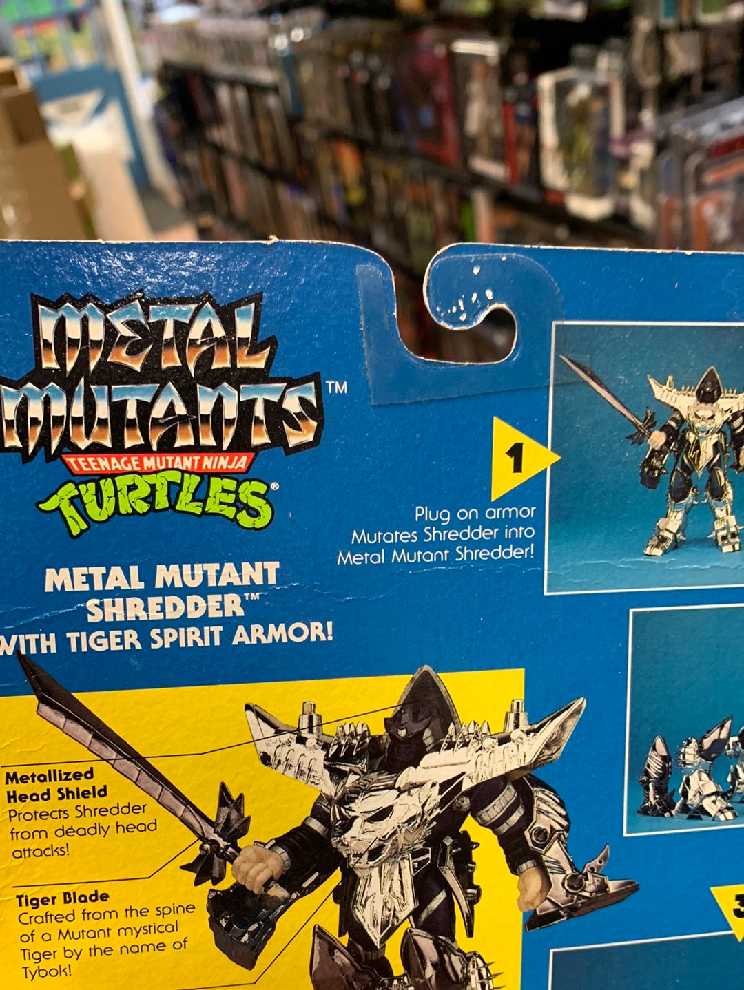 Metal Mutant Shredder 0110 (Vintage TMNT Ninja Turtles, Playmates) Sealed product image 13, provided for visual reference