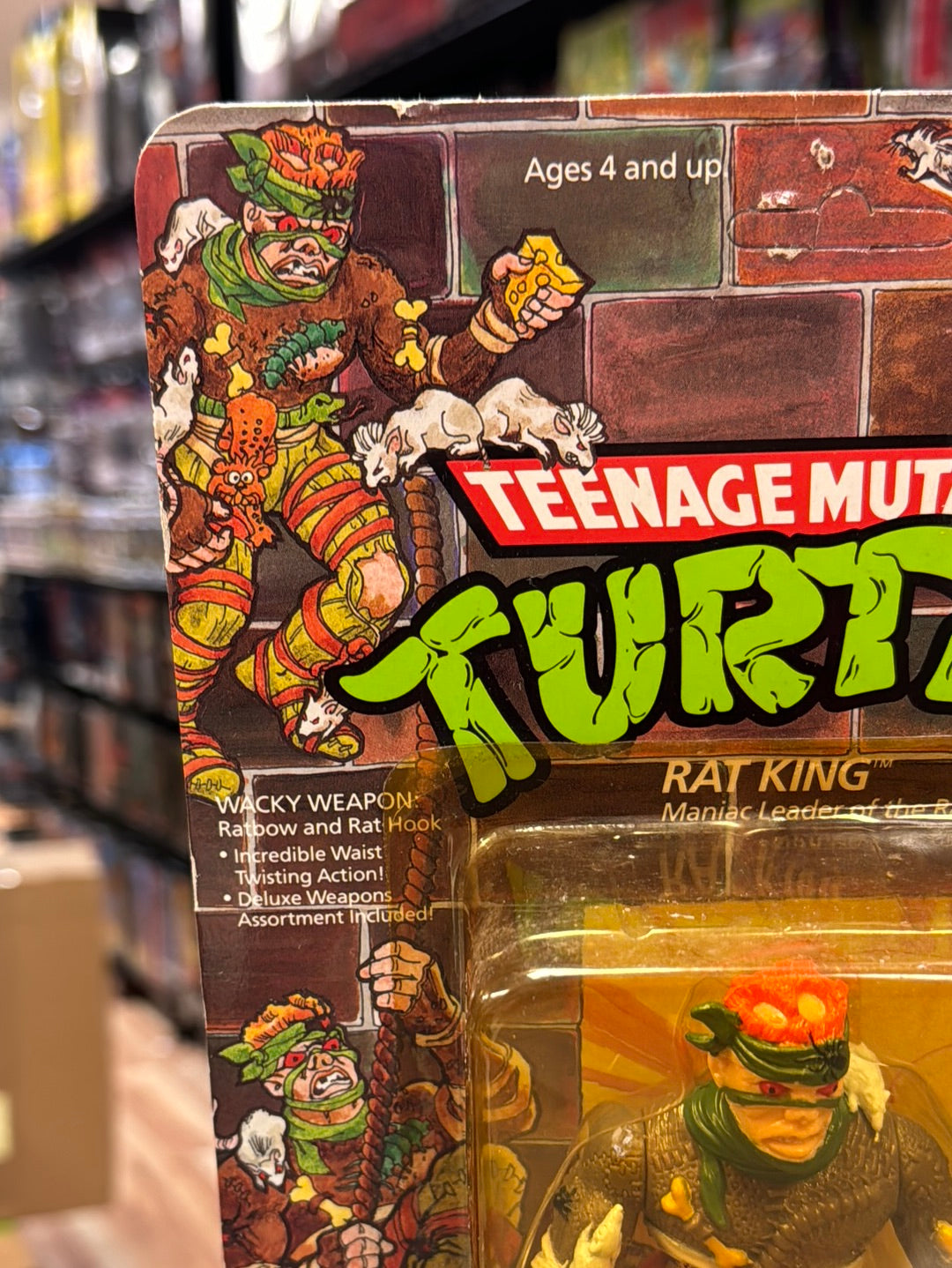 Rat King 19 Back 0121 (Vintage TMNT Ninja Turtles, Playmates) Sealed product image 2, provided for visual reference and