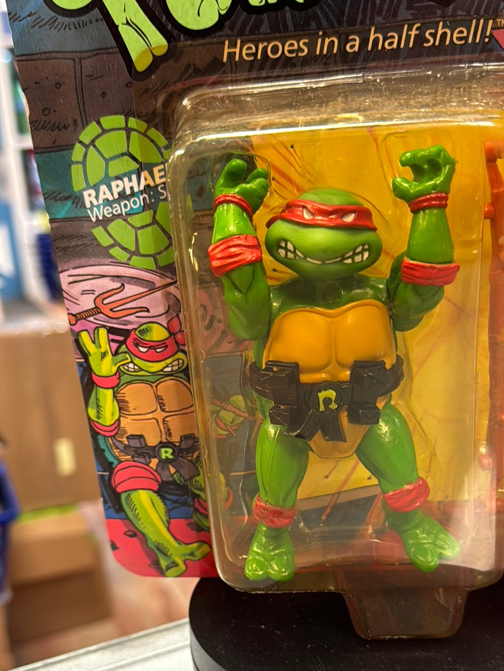 Soft Head 10 Back Rapahel 0117 (Vintage TMNT Ninja Turtles, Playmates) Sealed product image 6, provided for visual reference