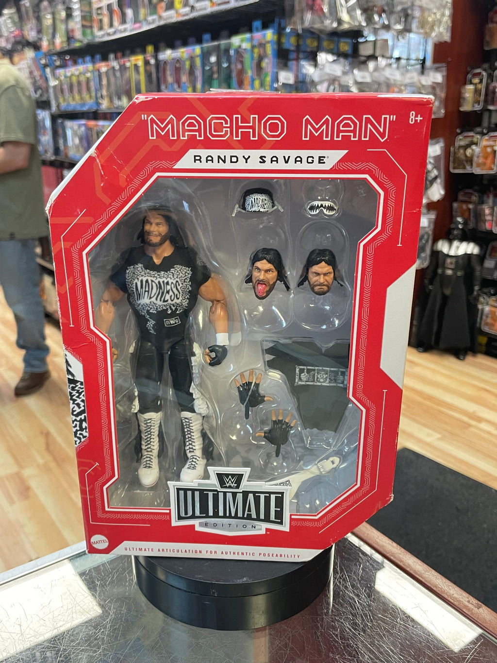 Macho Man Ultimate (WWE Ultimates, Mattel) **SEALED** product image 1, provided for visual reference and product detail