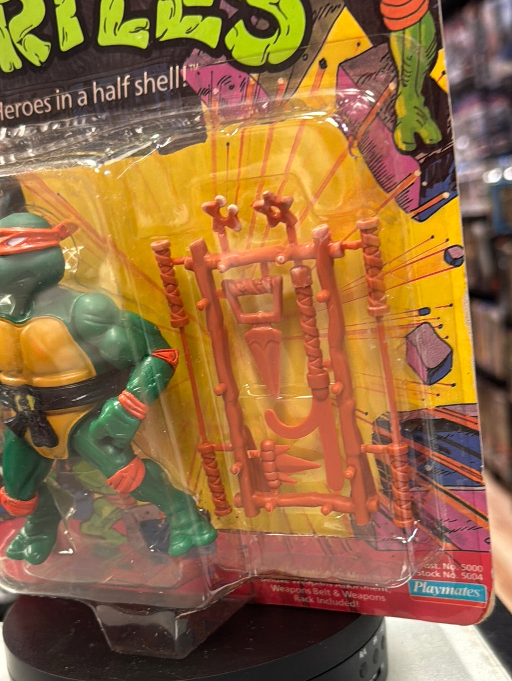 Soft Head 10 Back Michaelangelo 0120 (Vintage TMNT Ninja Turtles, Playmates) Sealed product image 6, provided for visual