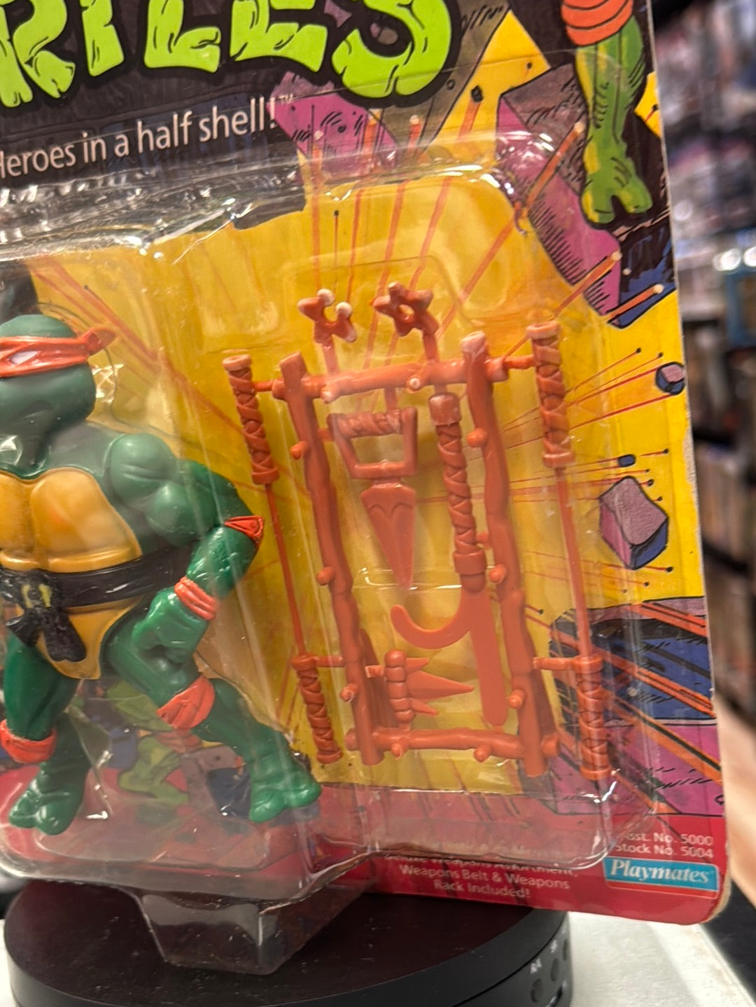 Soft Head 10 Back Michaelangelo 0120 (Vintage TMNT Ninja Turtles, Playmates) Sealed product image 6, provided for visual