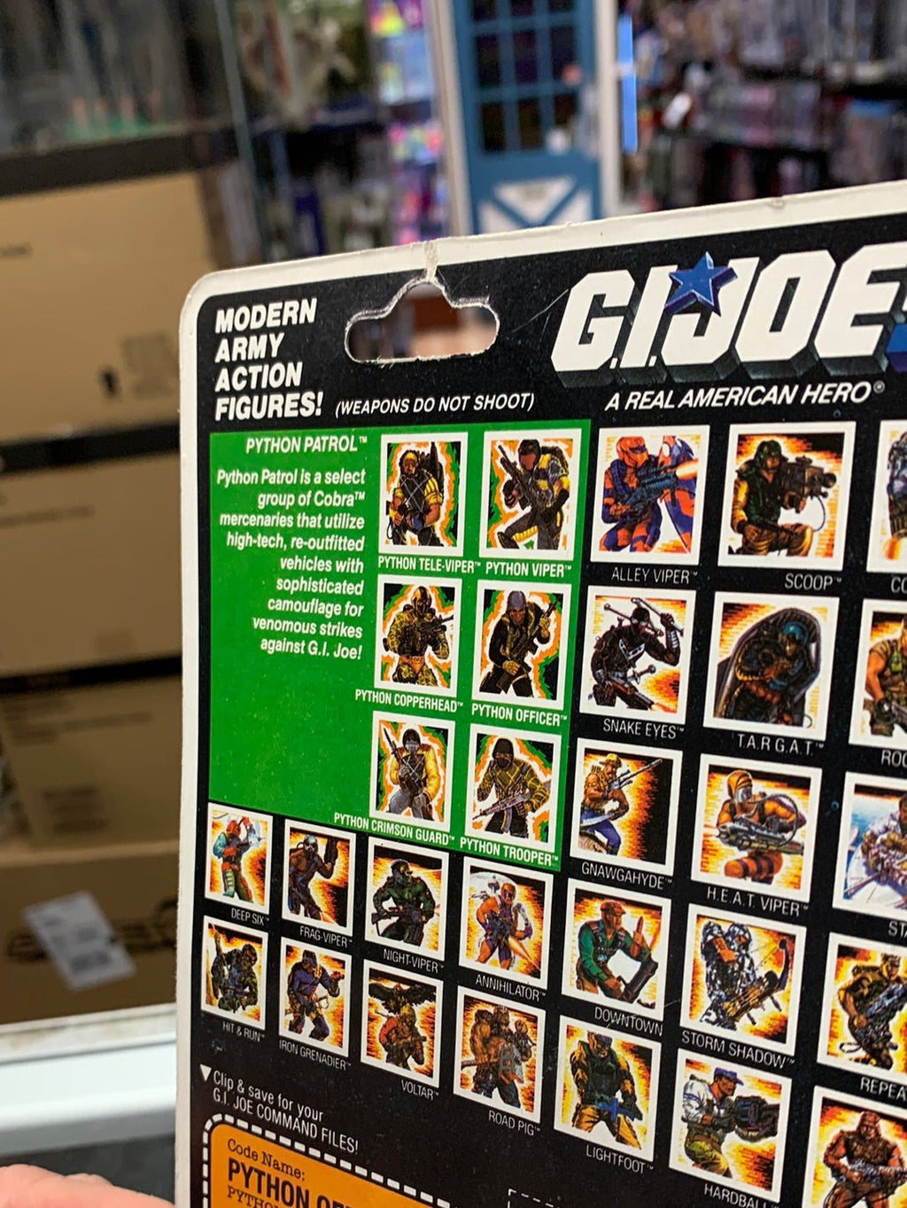 Python Patrol Python Patrol Officer (Vintage GI Joe, Hasbro) Sealed product image 20, provided for visual reference and