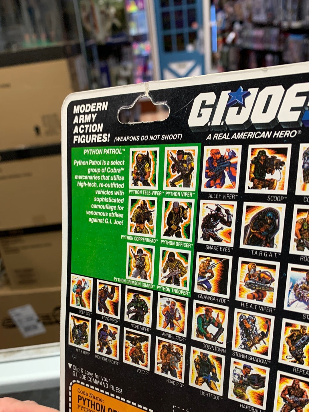 Python Patrol Python Patrol Officer (Vintage GI Joe, Hasbro) Sealed product image 20, provided for visual reference and