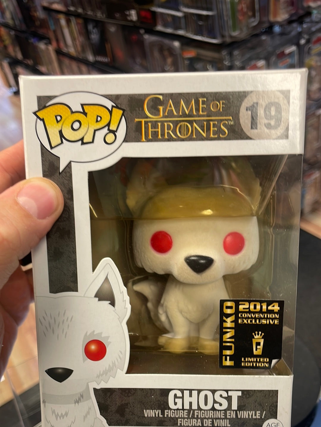 Flocked Ghost 19 Exclusive (Funko Pop! Game of Thrones) product image 12, provided for visual reference and product detail