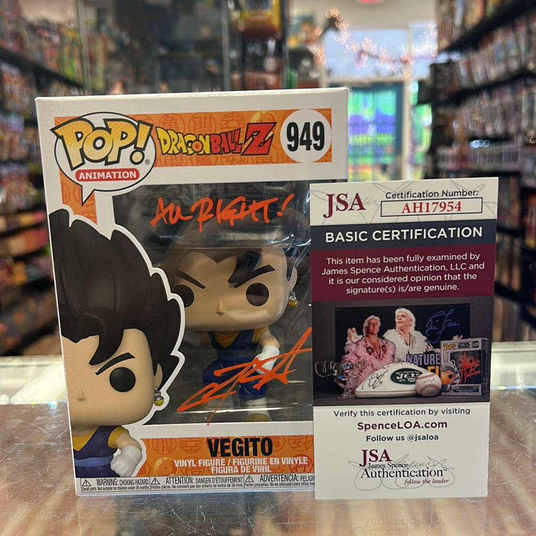 Vegito signed by christopher Sabat (Funko, DragonballZ) *JSA* product image 1, provided for visual reference and product