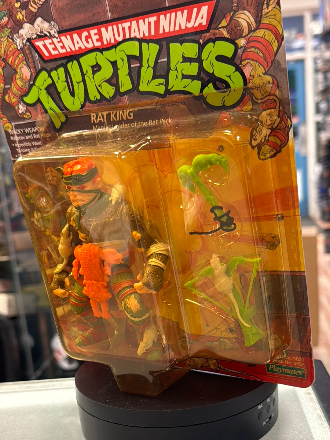 Rat King 19 Back 0121 (Vintage TMNT Ninja Turtles, Playmates) Sealed product image 6, provided for visual reference and