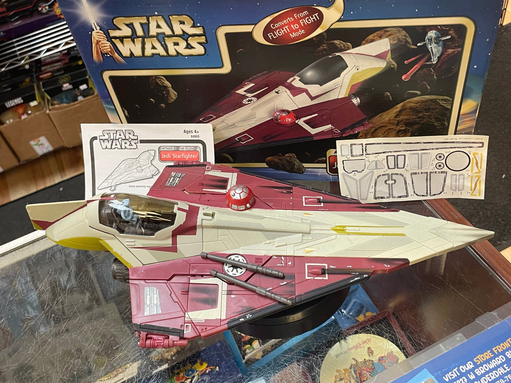 Obi Wan Jedi Starfighter (Vintage Star Wars, Hasbro) **COMPLETE** product image 2, provided for visual reference and product