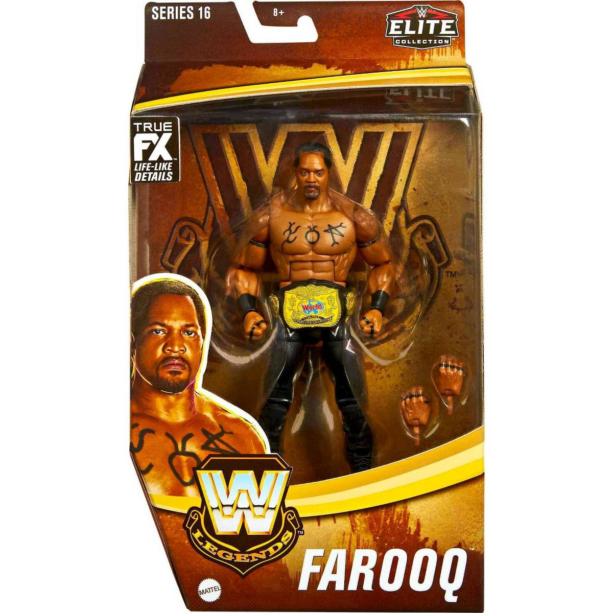 Farooq Legends 16 (WWE Elite, Mattel) product image 1, provided for visual reference and product detail review