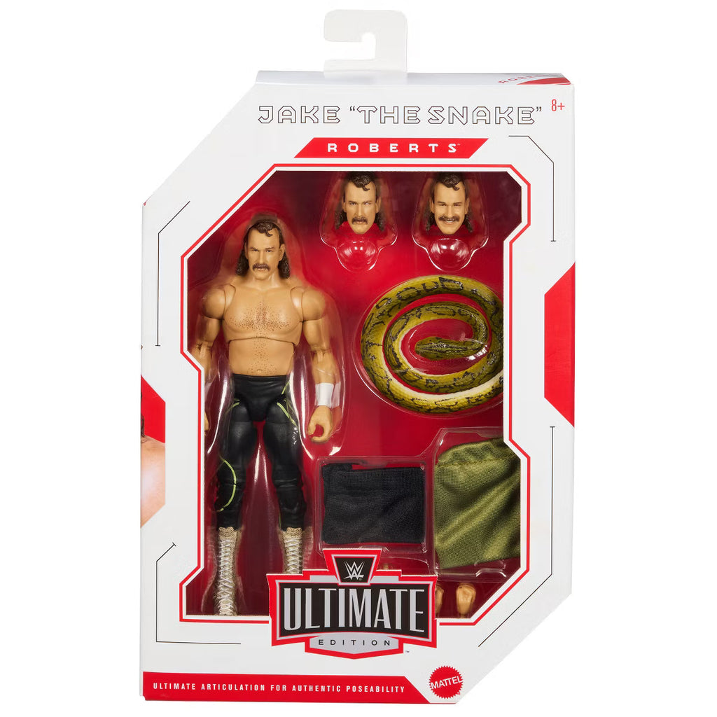 Jake the Snake Roberts -Series 32- (WWE Ultimates, Mattel) *SEALED* product image 1, provided for visual reference and