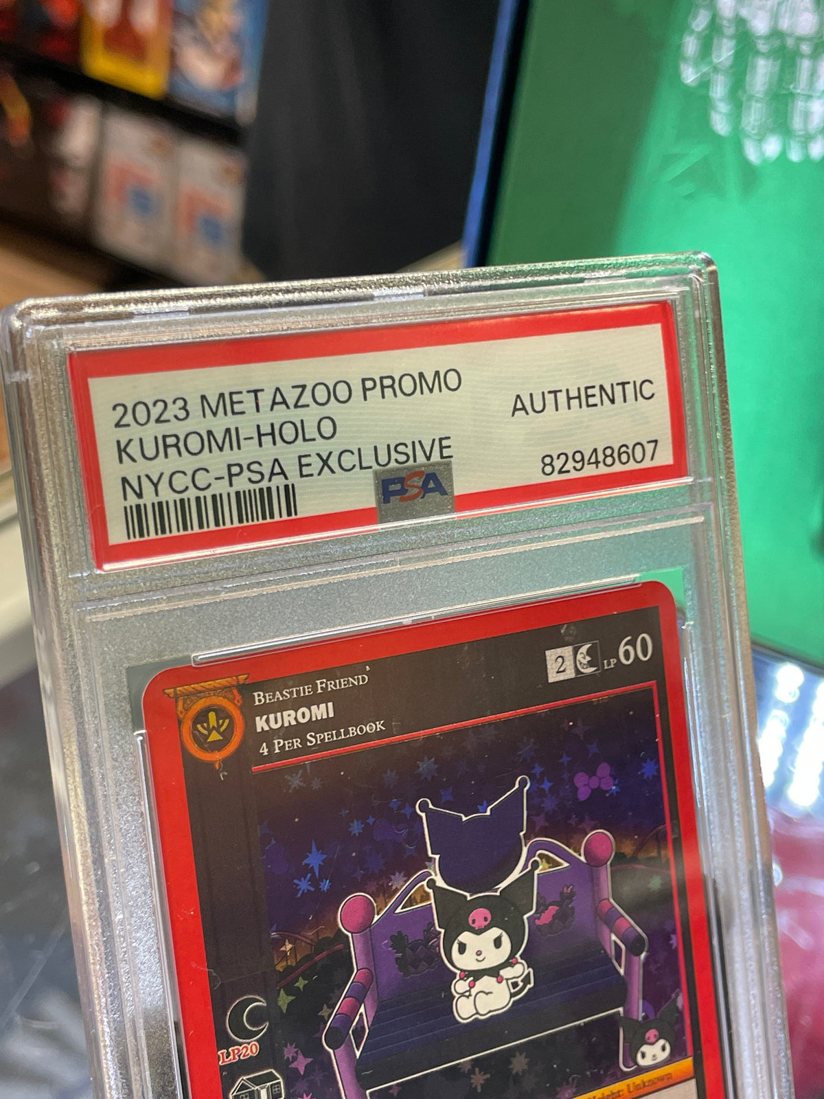 Kuromi Holo 2023 Promo (Metazoo, NYCC EXclusive) PSA product image 5, provided for visual reference and product detail review