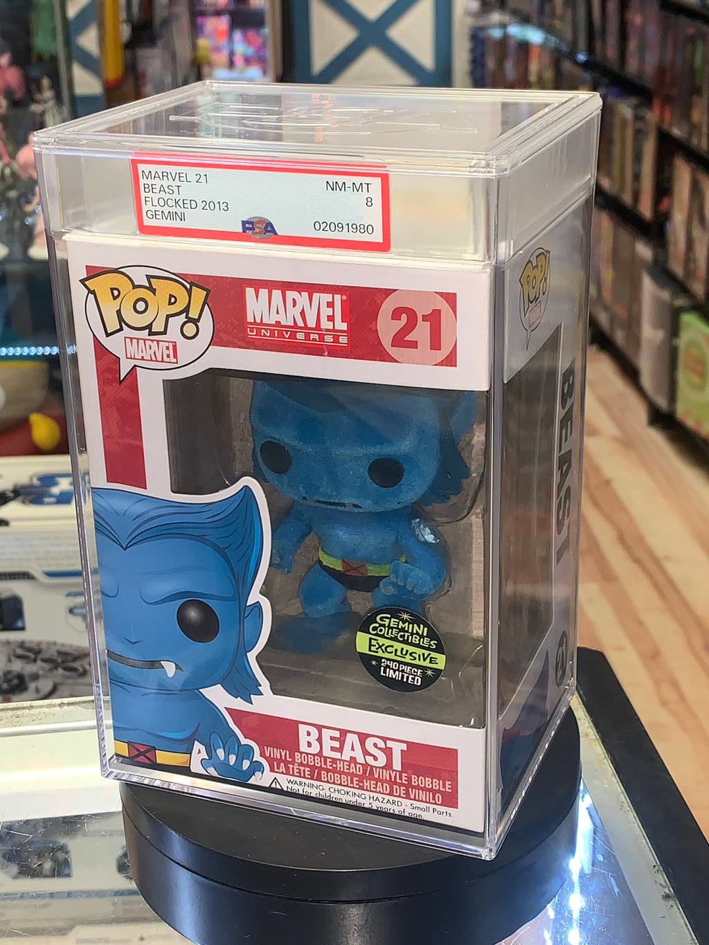 Gemini Flocked Beast 21 (Funko Pop! Marvel) **PSA Graded 8** product image 2, provided for visual reference and product