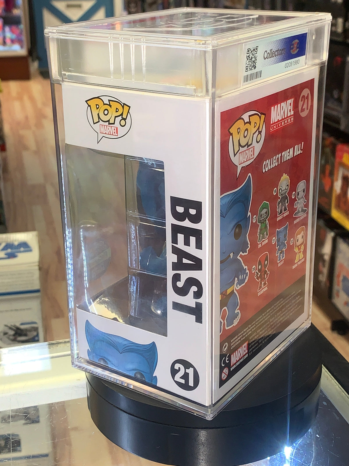 Gemini Flocked Beast 21 (Funko Pop! Marvel) **PSA Graded 8** product image 4, provided for visual reference and product