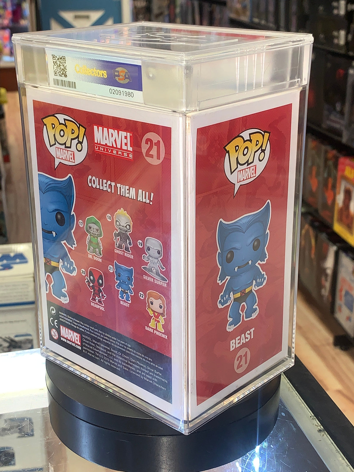 Gemini Flocked Beast 21 (Funko Pop! Marvel) **PSA Graded 8** product image 5, provided for visual reference and product