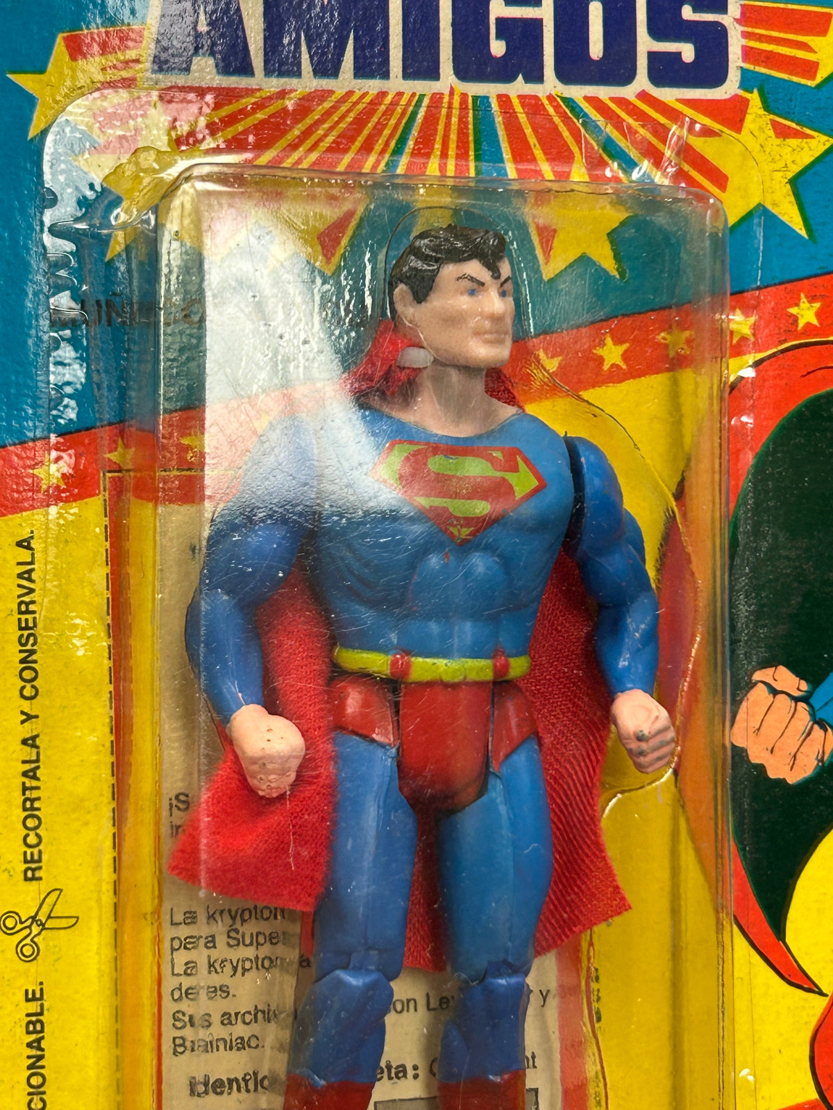 Super Amigos Superman MOC (Vintage Super Powers, Argentina Pacipa) Sealed product image 3, provided for visual reference and