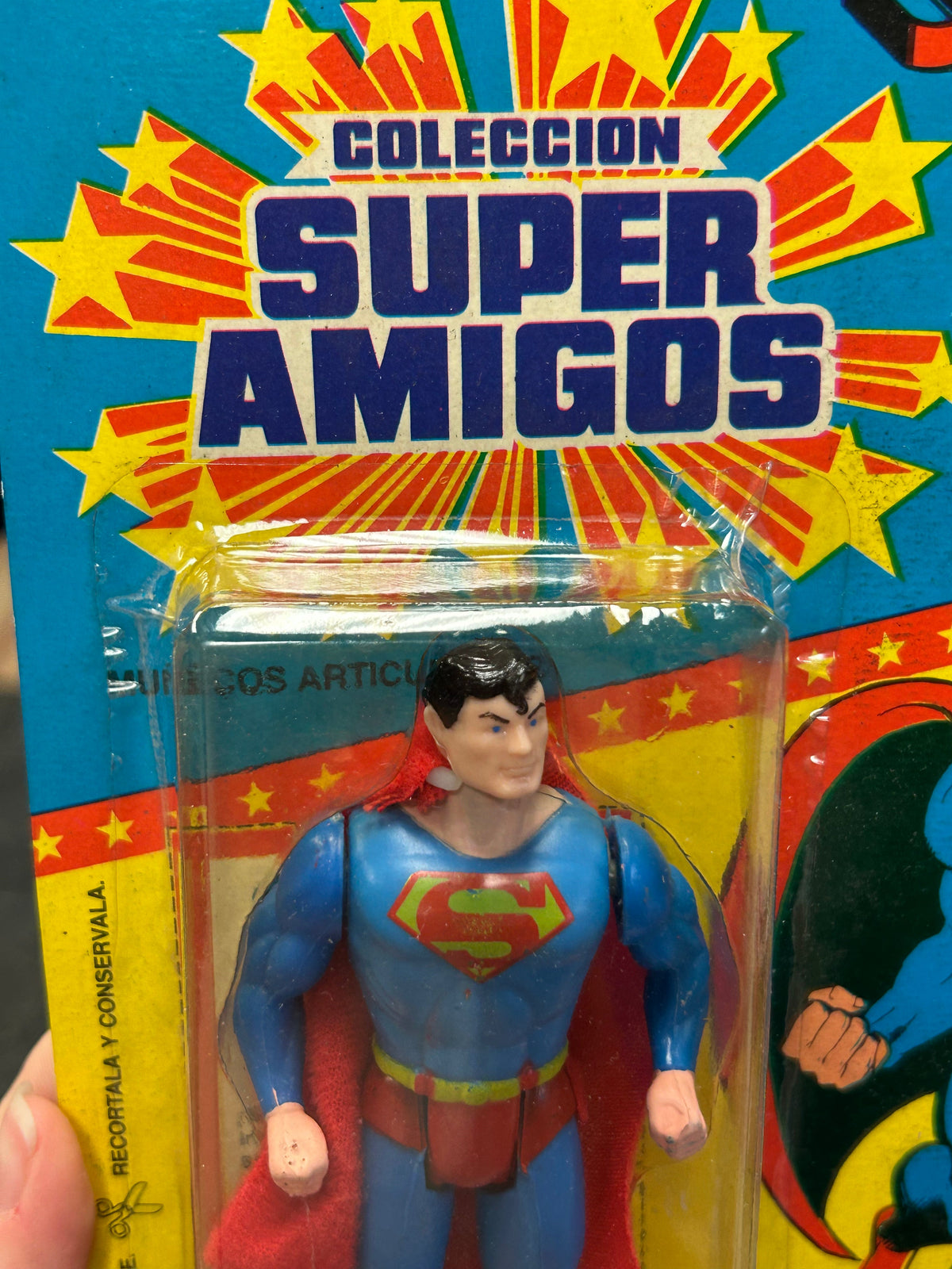 Super Amigos Superman MOC (Vintage Super Powers, Argentina Pacipa) Sealed product image 8, provided for visual reference and