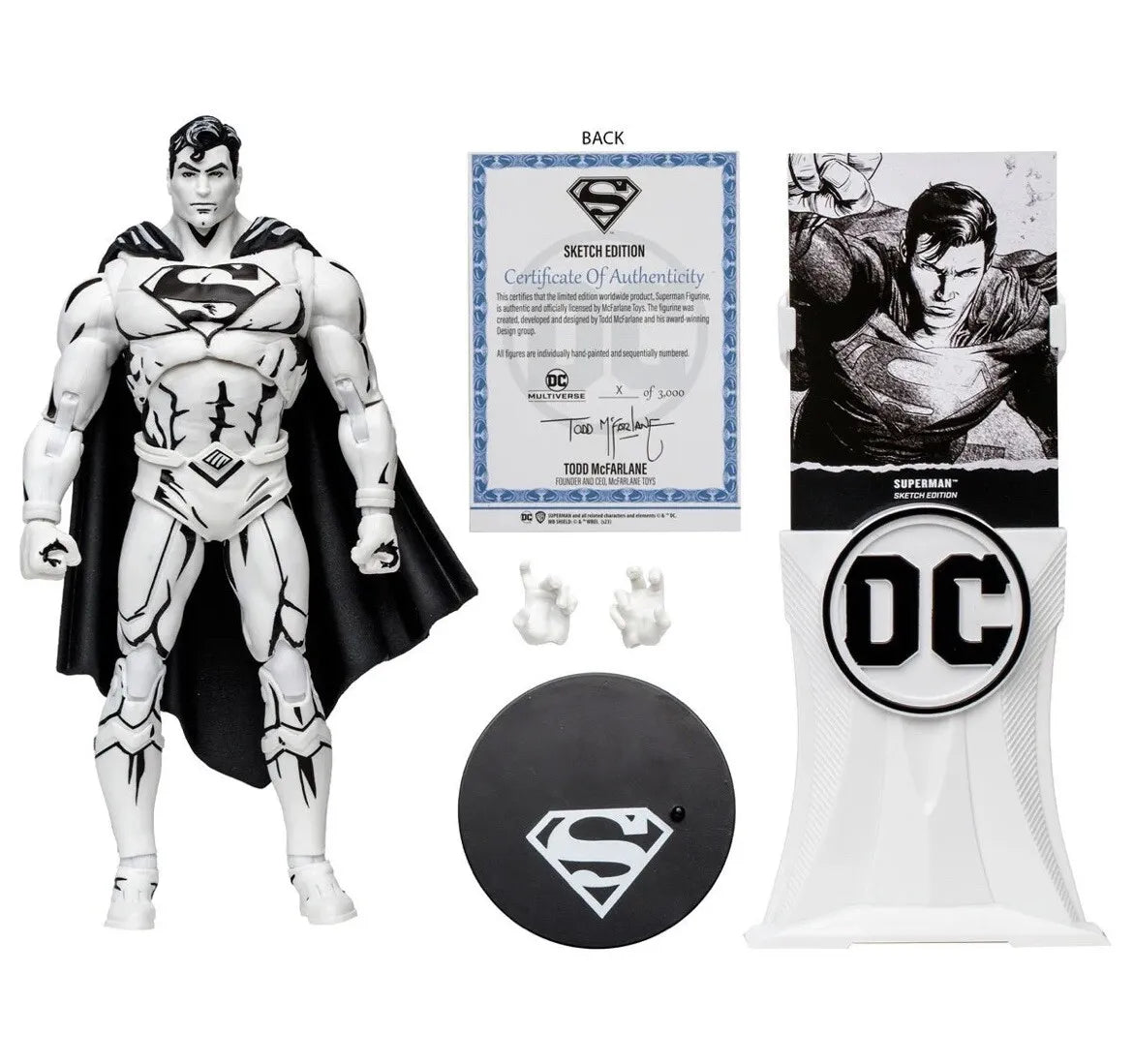 Superman Sketch Edition (DC Multiverse, McFarlane) SDCC Exclusive product image 2, provided for visual reference and product