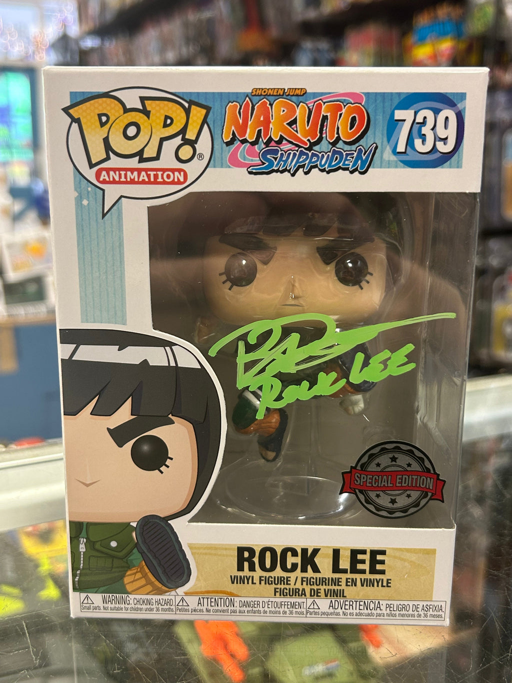 Rock lee signed by Brian Donovan (Funko,Naruto) *JSA* product image 1, provided for visual reference and product detail