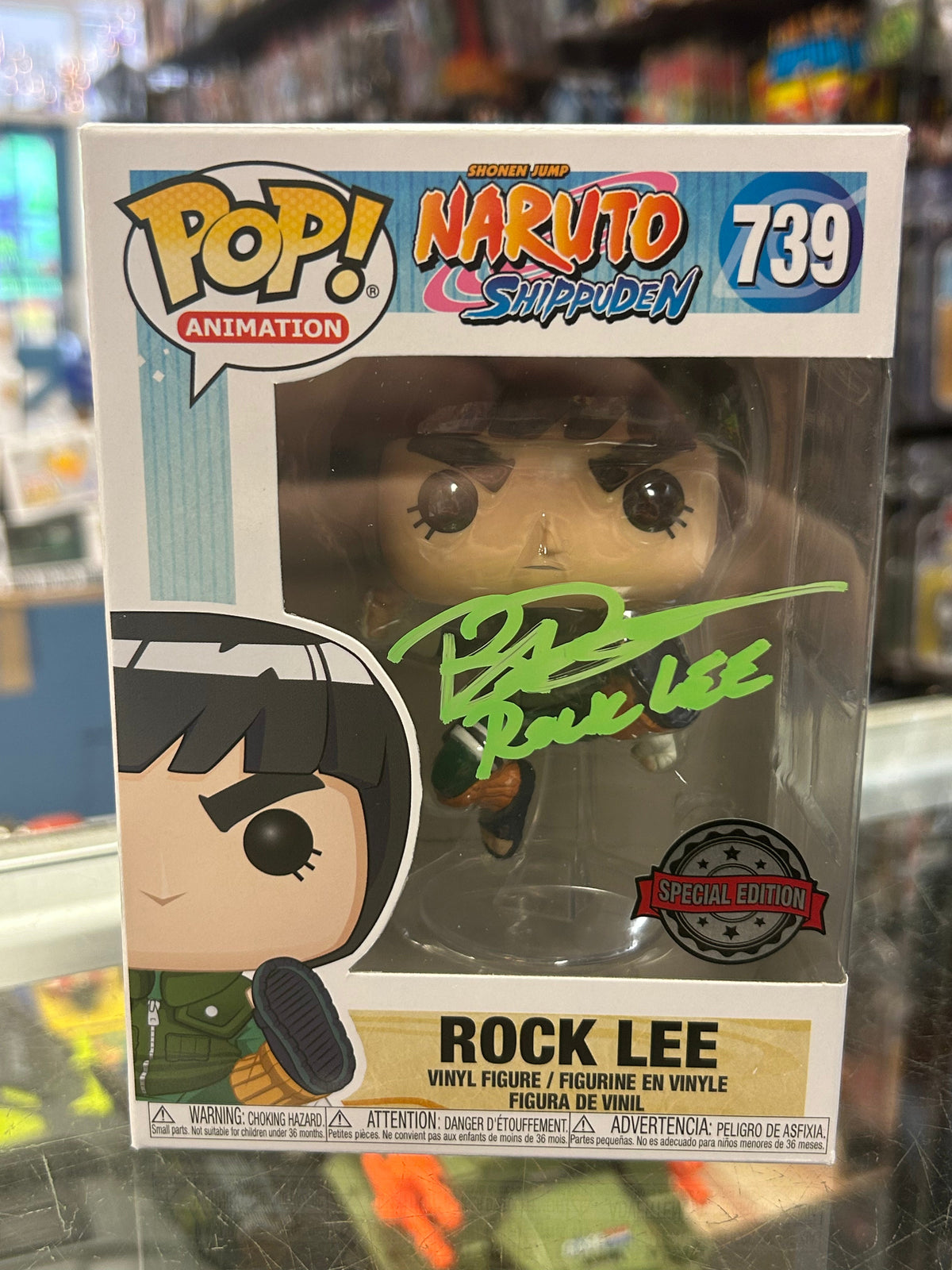 Rock lee signed by Brian Donovan (Funko,Naruto) *JSA* product image 1, provided for visual reference and product detail
