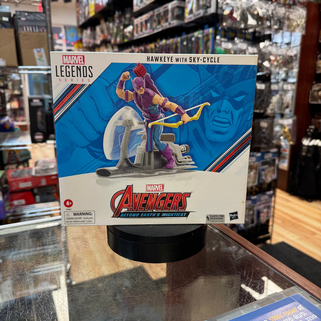 Hawkeye with Skycycle (Marvel Legends, Hasbro) *SEALED* product image 1, provided for visual reference and product detail